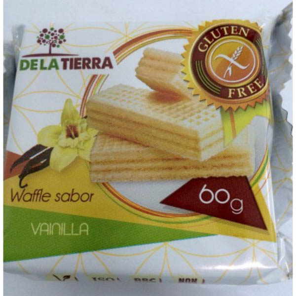 DE LA TIERRA WAFFLES VAINILLA GLUTEN FREE 60 G