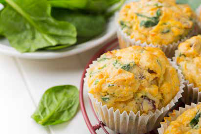 Muffins con verduras y harina de garbanzos