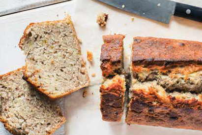 Pan de banana y harina de garbanzos