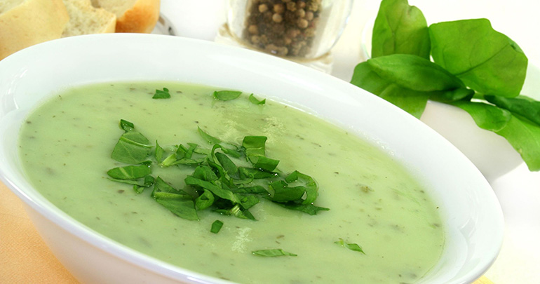 SOPA CREMA DE BERROS CON SALVADO DE AVENA