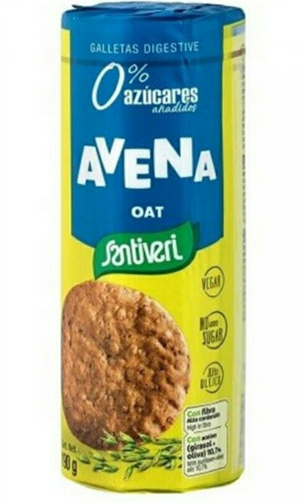 SANTIVERI GALLETA AVENA 0% AZUCAR 190G